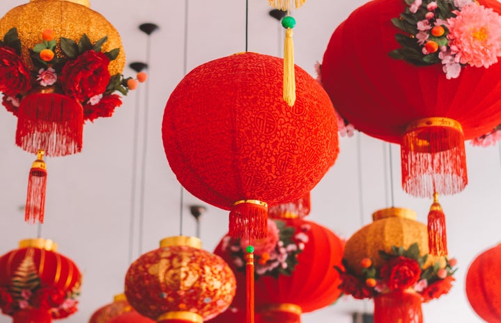Red Chinese lantern decor