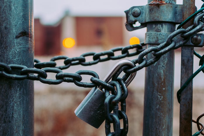 chains around a gate