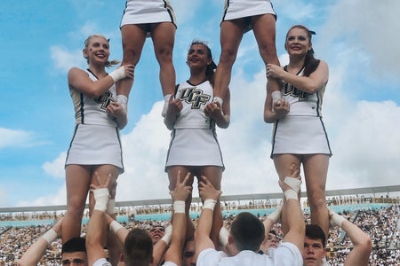 A group photo of the UCF Cheer team.