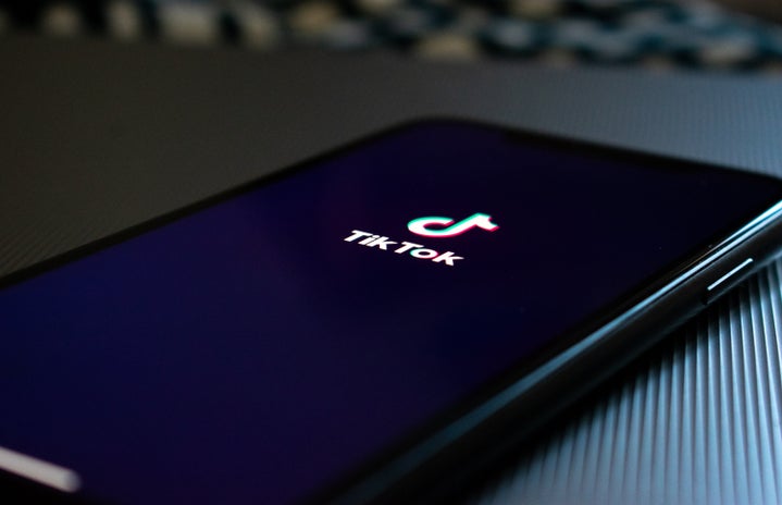 Phone with TikTok logo on screen
