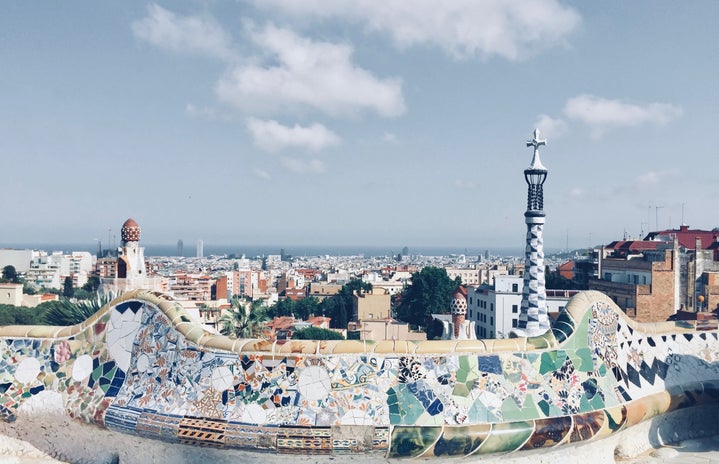 Barcelona, Spain, Gaudi, city, mosaic