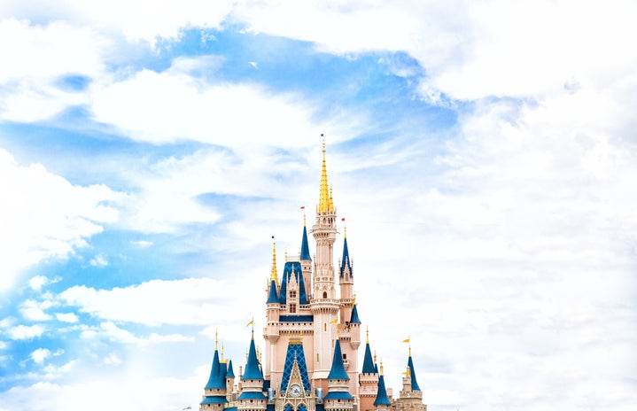 Disney castle with pretty sky