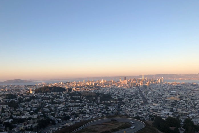 San Francisco city from Twin Peaks