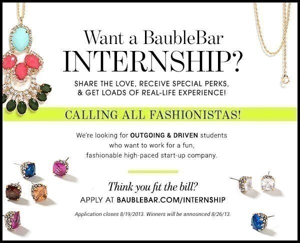 Bauble Bar Internship