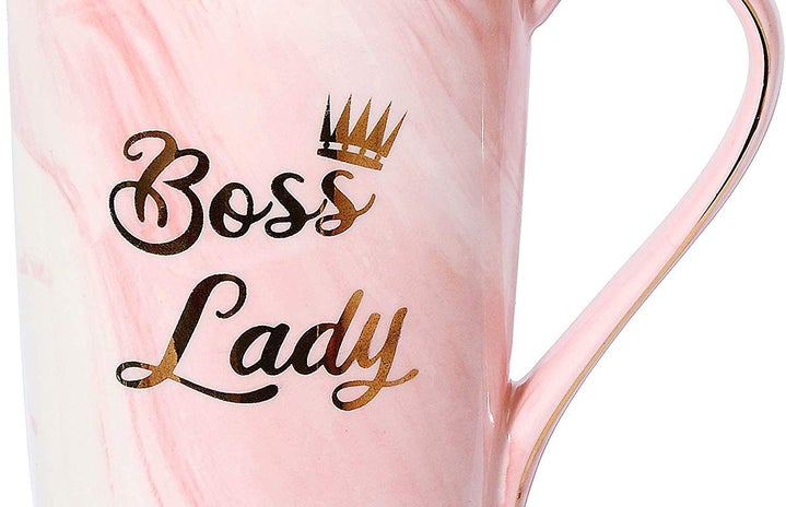 pink boss lady coffee mug