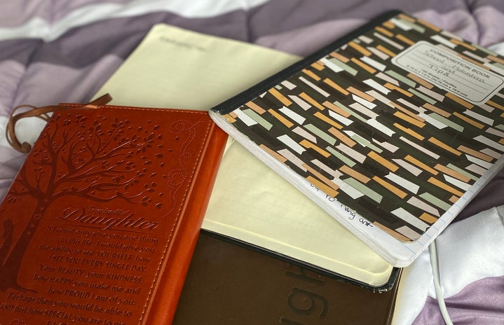 Notebooks of various sizes and colors