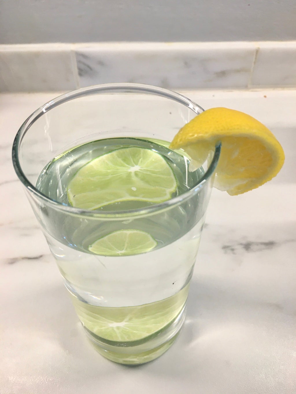 Drink with lemon slice