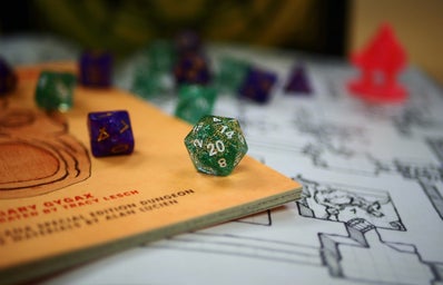 dungeons and dragons game and dice