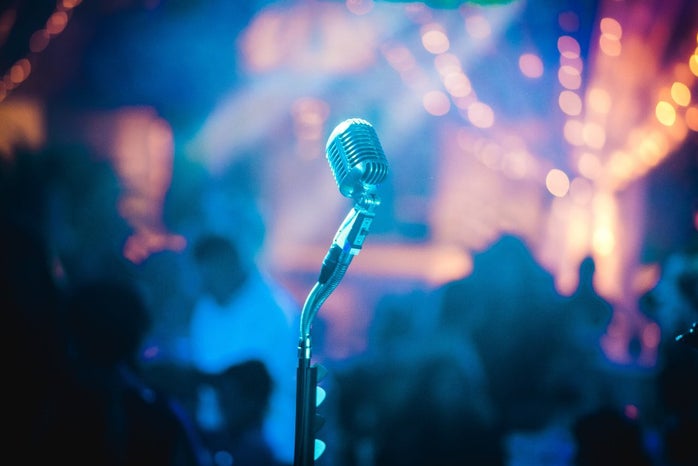 Microphone on stage