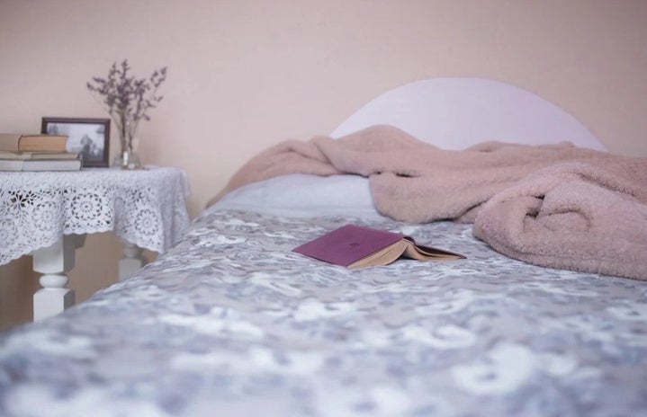 Cozy Bed with Book
