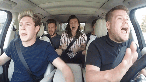 One Direction carpool karaoke with James Corden