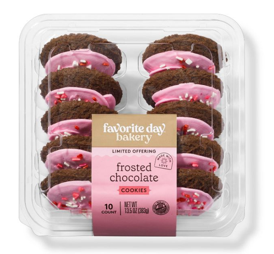 chocolate frosted valentine\'s day cookies