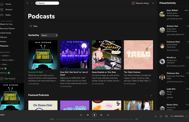 Shannon\'s podcast playlist