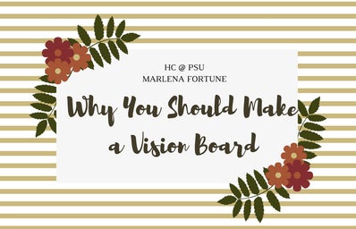 graphic for an article about vision boards