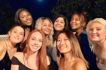 Kayla White, friends, girls, women, night out