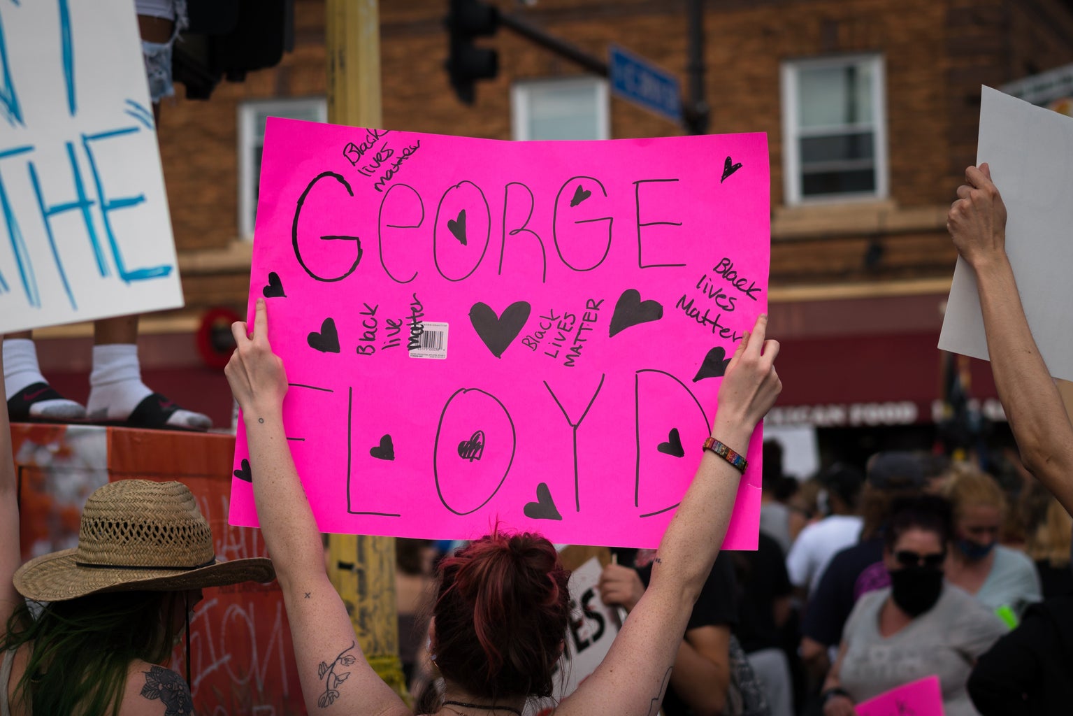 Black Lives Matter George Floyd sign