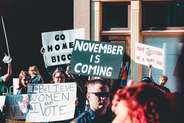 November is coming protest signs