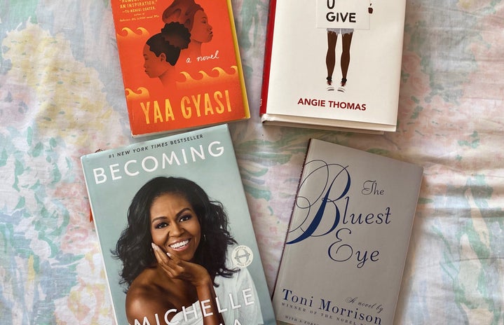 picture of four books by Black female authors