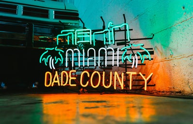 Miami-Dade neon sign