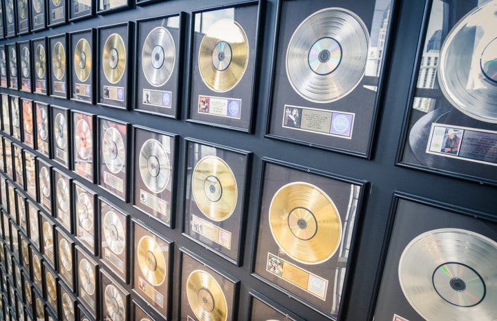 wall of music records