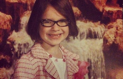 Photo of me as a child in glasses
