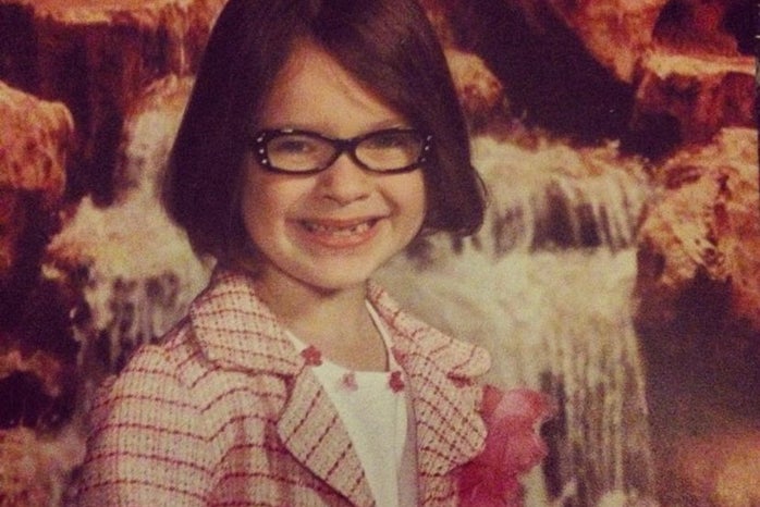 Photo of me as a child in glasses