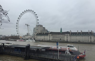 The London Eye from across the river Thames