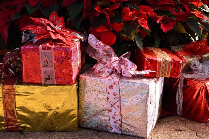assorted wrapped presents