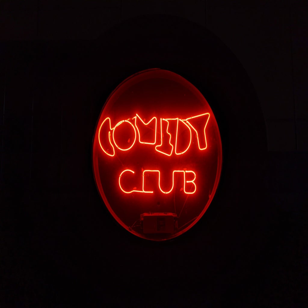 neon Comedy Club sign