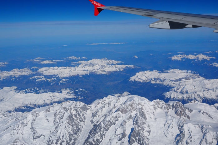 Aerial View of Landscape Against Blue Sky