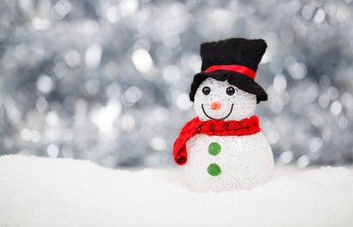 White Red and Black Snowman