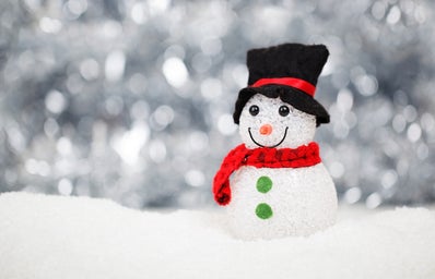 White Red and Black Snowman