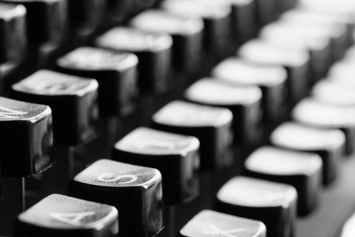 macro shot of black keyboard
