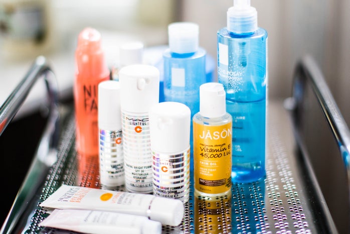 assorted-color fragrance bottle photo