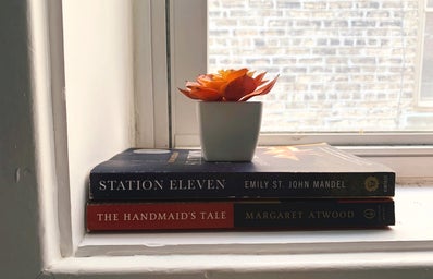 books on a windowsill