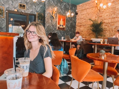 Girl in coffee shop