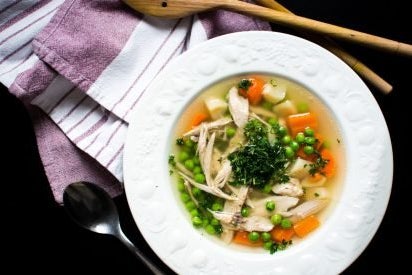 Homemade chicken broth with vegetables by foodies feed?width=698&height=466&fit=crop&auto=webp