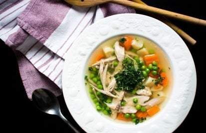Homemade chicken broth with vegetables by foodies feed?width=719&height=464&fit=crop&auto=webp