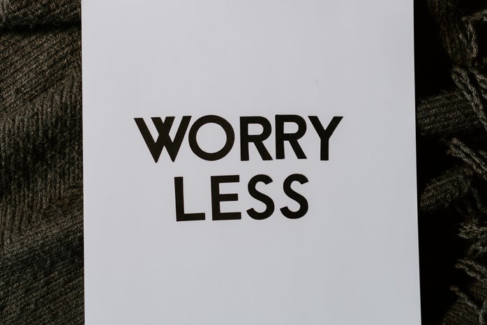 Worry Less text flatlay