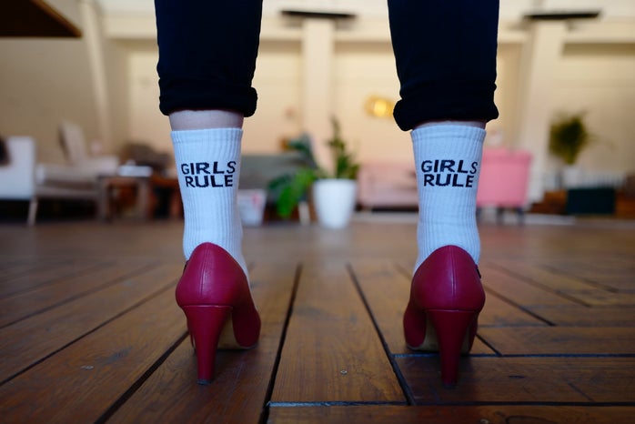 girls rule written on socks by Pexels