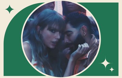 laith ashley and taylor swift in \"lavender haze\" music video