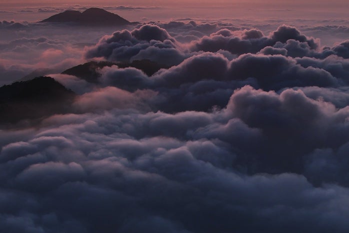 above view of clouds