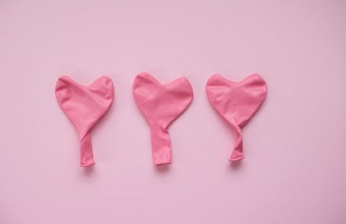 Pink balloon hearts image for valentines day