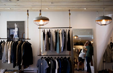 interior of a clothing shop