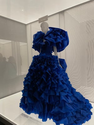 Blue dress at the met