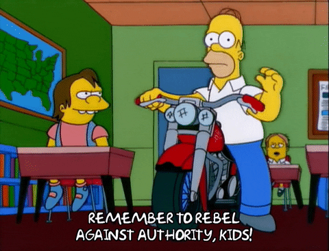 Homer Simpson motorcycle gif