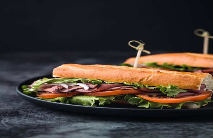 vegetabes and sliced deli meat on roll by Unsplash?width=719&height=464&fit=crop&auto=webp