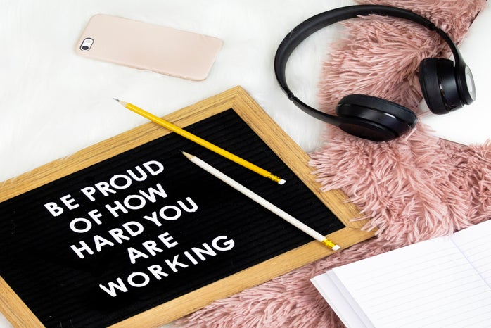 Be proud of how hard you are working sign by Emma Matthews Digital Content Production on Unsplash?width=698&height=466&fit=crop&auto=webp
