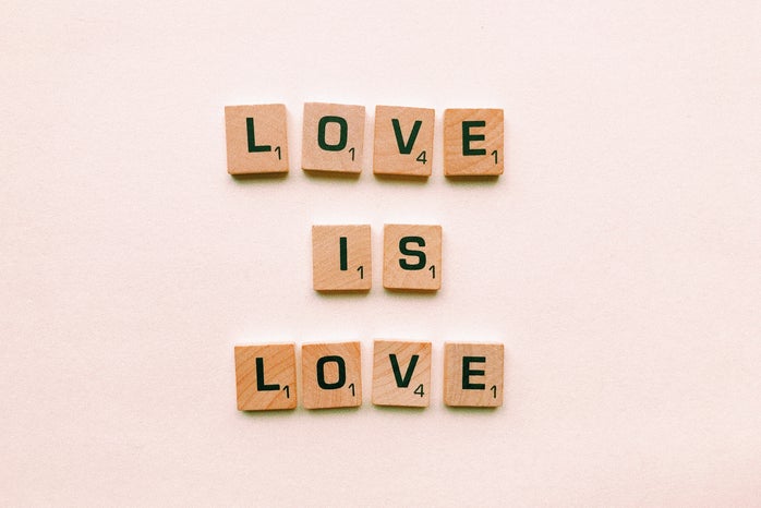 Love is Love Scrabble Letters.