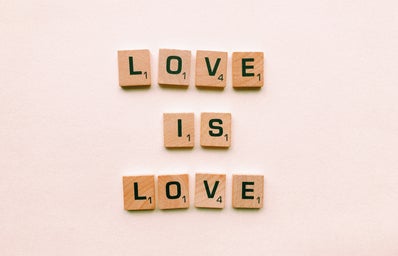 Love is Love Scrabble Letters.